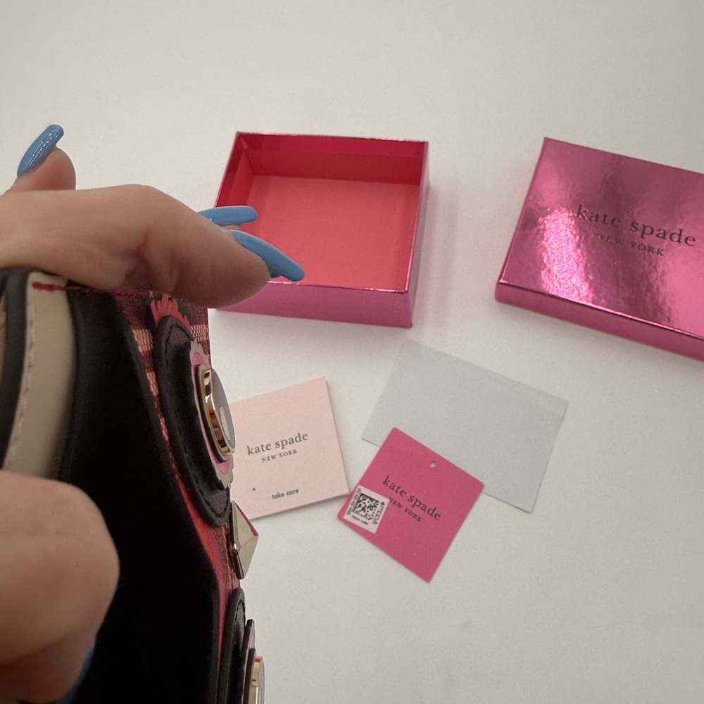 Kate Spade Blinx Owl Design Card Holder - Black and Pink BNIB - Picture 6 of 7